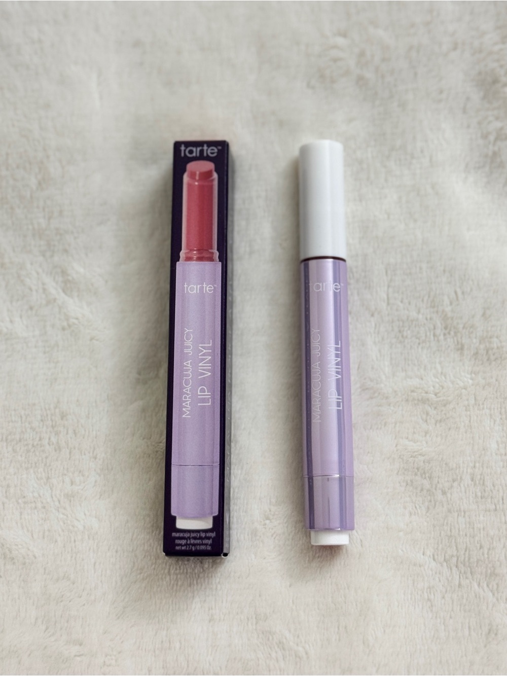 Tarte Maracuja Juicy Lip Vinyl in “Sheer Iris”
